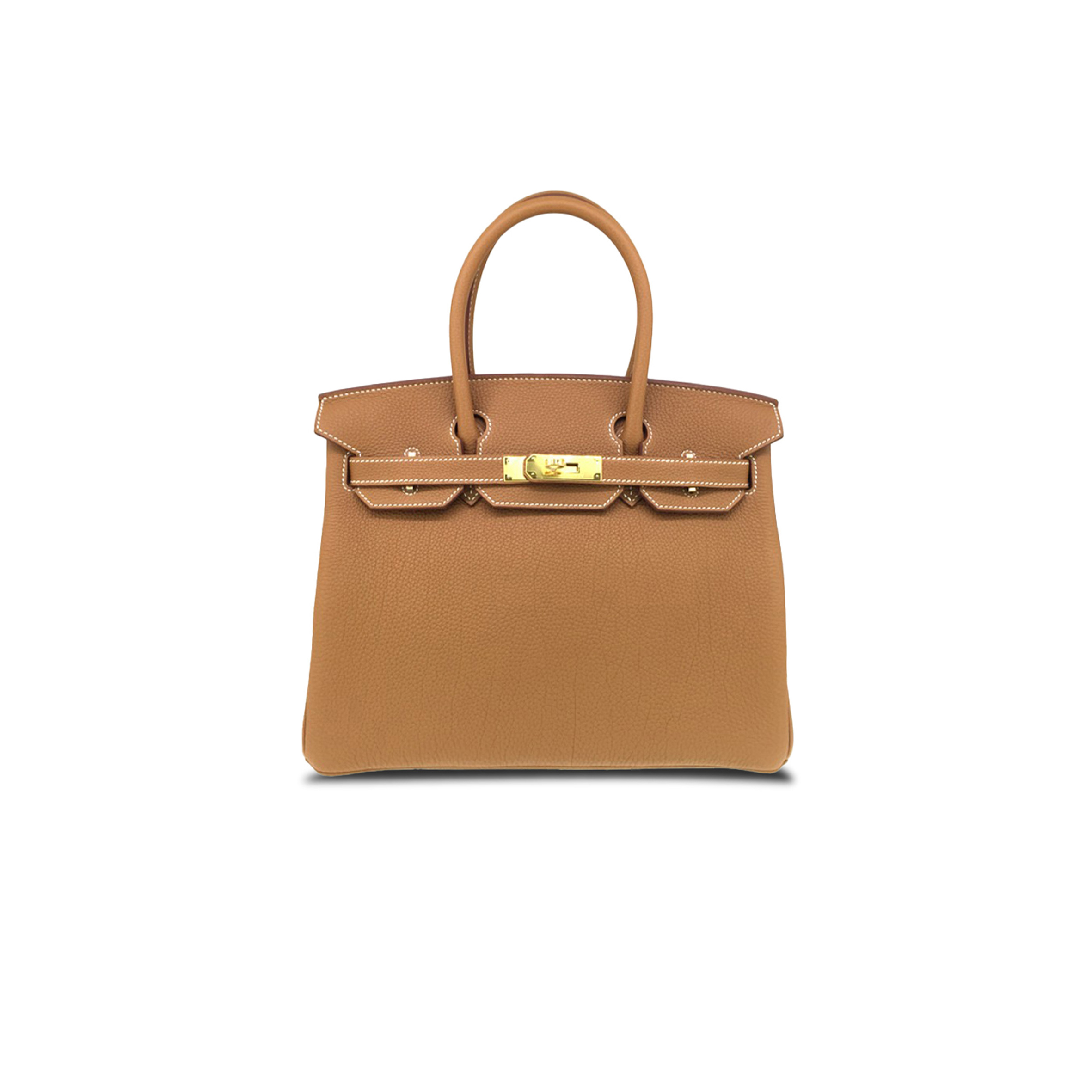 HERMES BIRKIN 30 EPSOM LEATHER GOLDEN BROWN GOLD BUCKLE HANDBAG H028369CC37 (30*23*15cm)